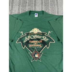 Baltimore Orioles Shirt Mens Large Green VTG 93 All Star Game Single Stitch MLB